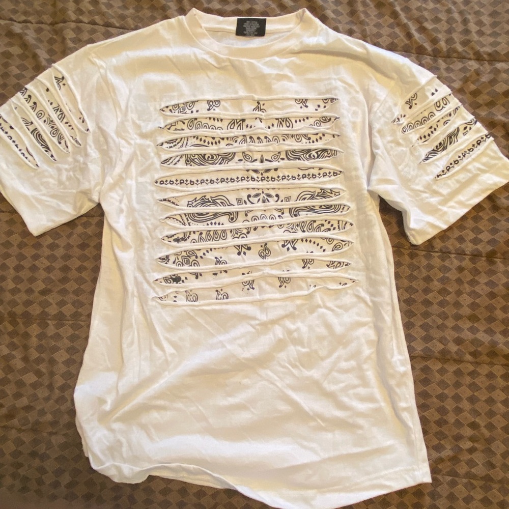 Denim White/Black Streetwear Symbols T-Shirt